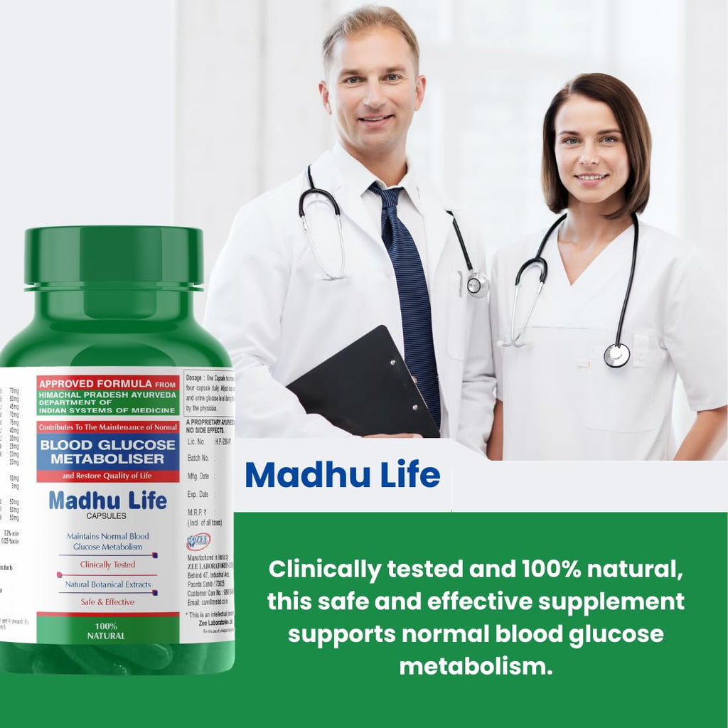 Zeelab Madhu Life Capsules | 100% Natural Ayurvedic Medicine For Diabetes