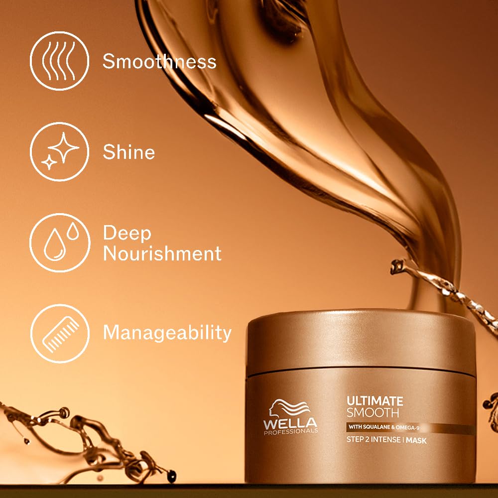Wella Professionals Ultimate Smooth Mask with Squalane and Omega-9 for dry, dull & frizzy hair | 30ml