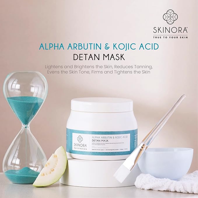 Skinora Alpha Arbutin & Kojic Acid Detan Mask - 500 Gms
