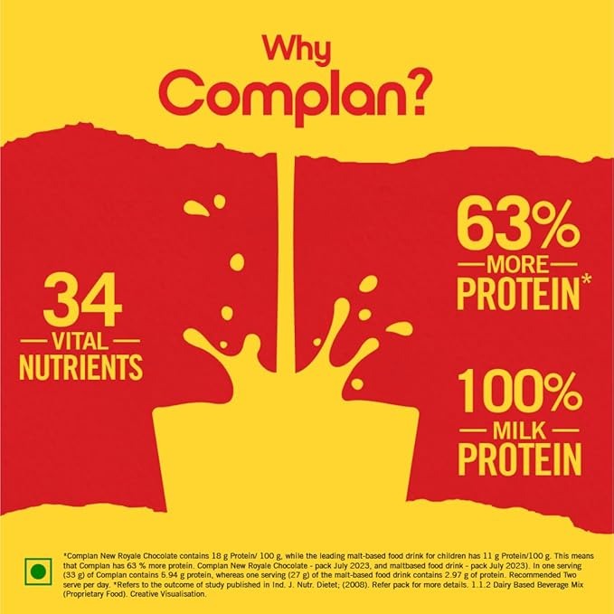 Complan Nutrition Drink Powder for Children Kesar Badam Flavour - 500 gms Carton