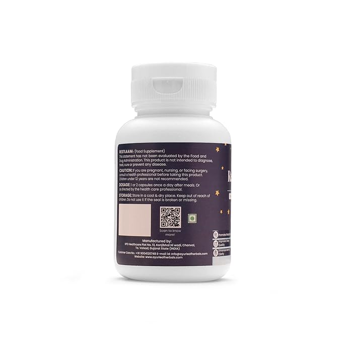 Ayurleaf Herbals - Restlaam Extract Blended Capsules 440 Mg | 60 Veggie Capsules for Men & Women