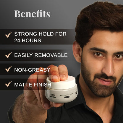 Bare Anatomy Expert 24 Hours Strong Hold Hair Wax - 100 gms