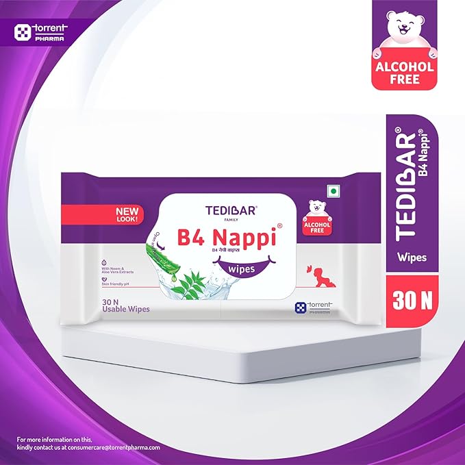 Torrent Pharma B4 Nappi Wipes - 80 Pieces