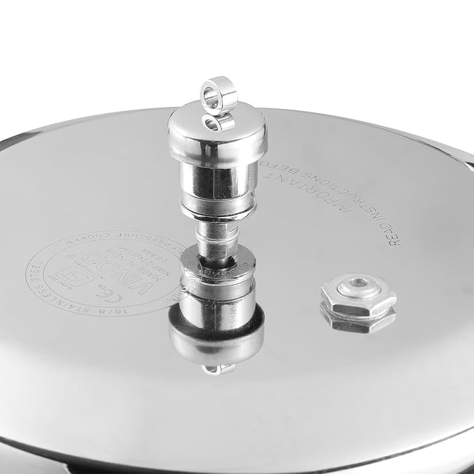 Vinod Platinum Triply Stainless Steel Outer Lid Pressure Cooker with Induction Base | 2 Litres | Mini Pressure Cooker, Induction Base Pressure Cooker