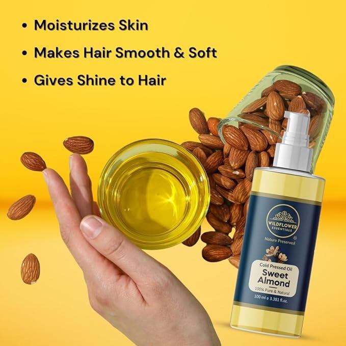 Wildflower Essentials Pure & Natural Cold Pressed Sweet Almond - 100 ml