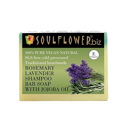 Soulflower Rosemary Lavender Shampoo Soap - 150 gms