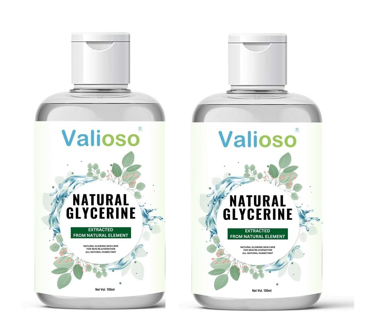 Valioso Pure Glycerine For Face Beauty And Skin Care - 100 ml (Pack of 2)