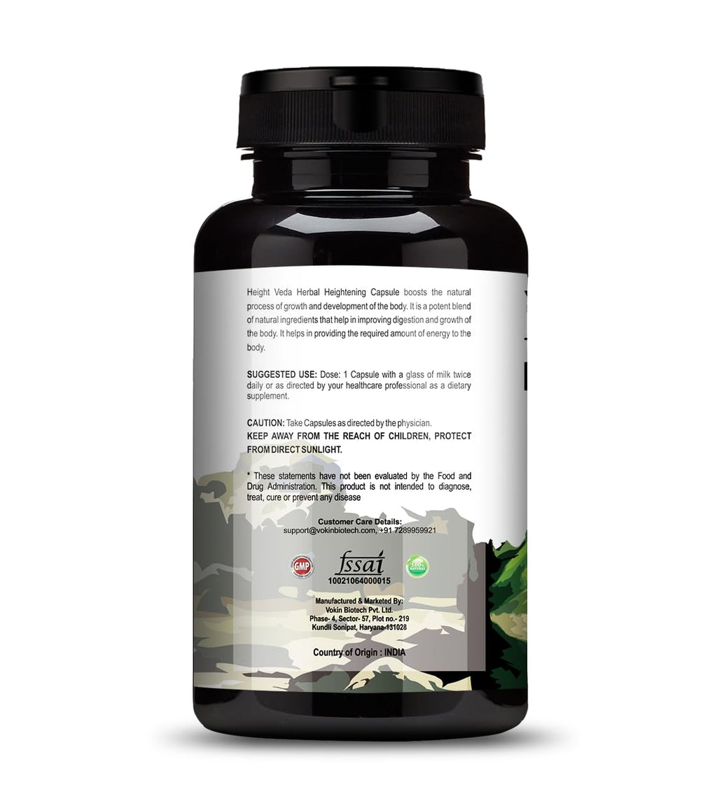 Vokin Biotech Original Height Veda Supreme Formula 90 Capsules (Pack of 1)