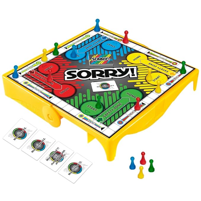 Hasbro Gaming Sorry Grab and Go Game for Kids Ages 6 and Up