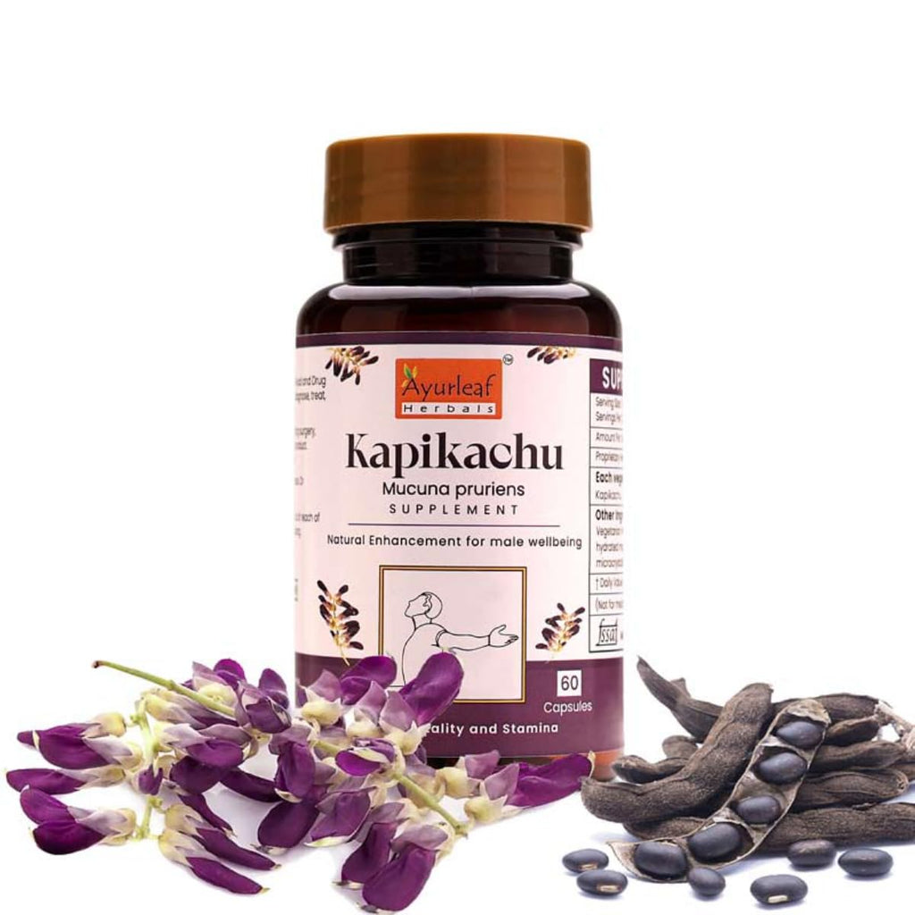 Ayurleaf Herbals Kapikachhu Capsules - 60 Caps (Pack of 2)
