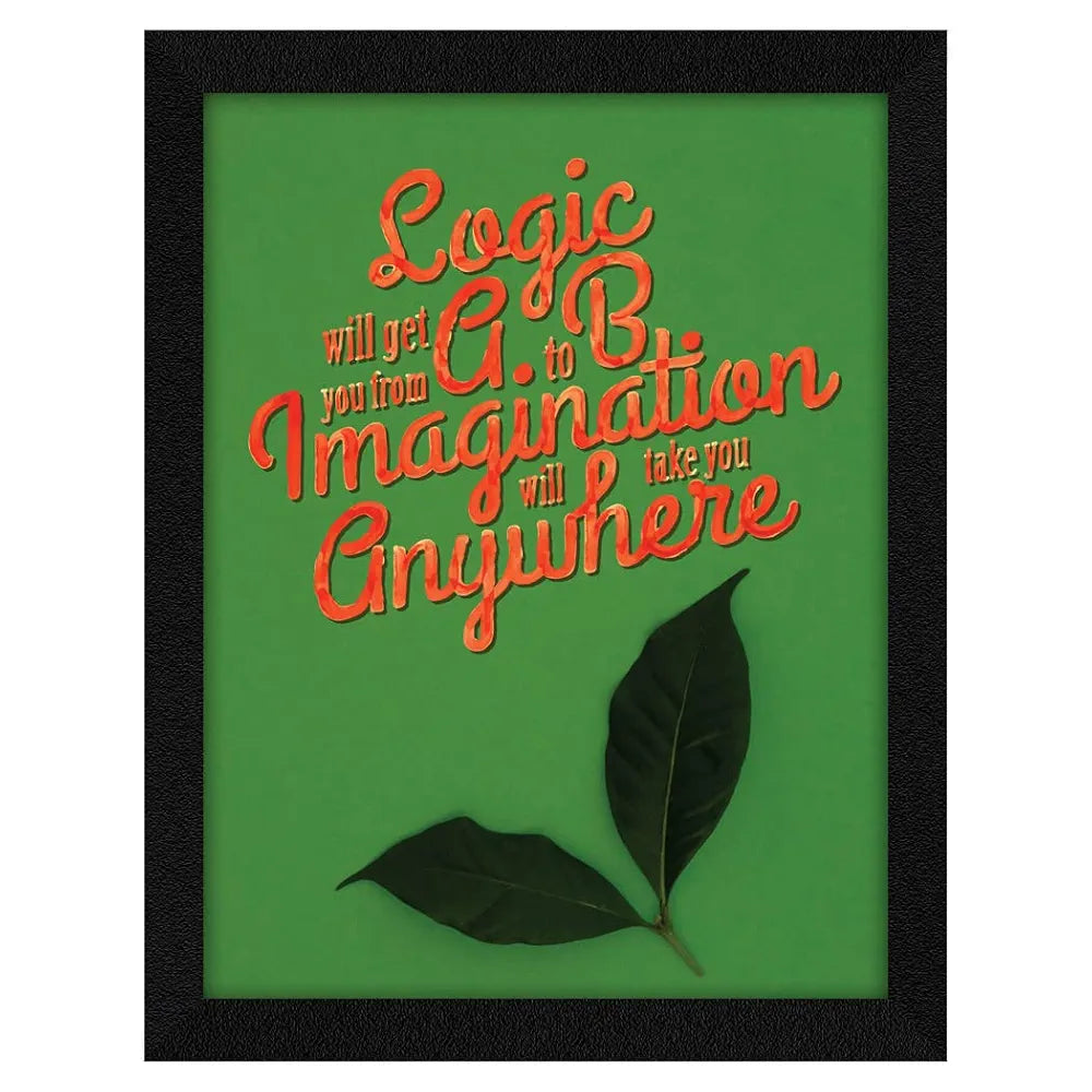 ArtX Paper Motivational Quotes Logic & imagination Wall Frame Art Painting