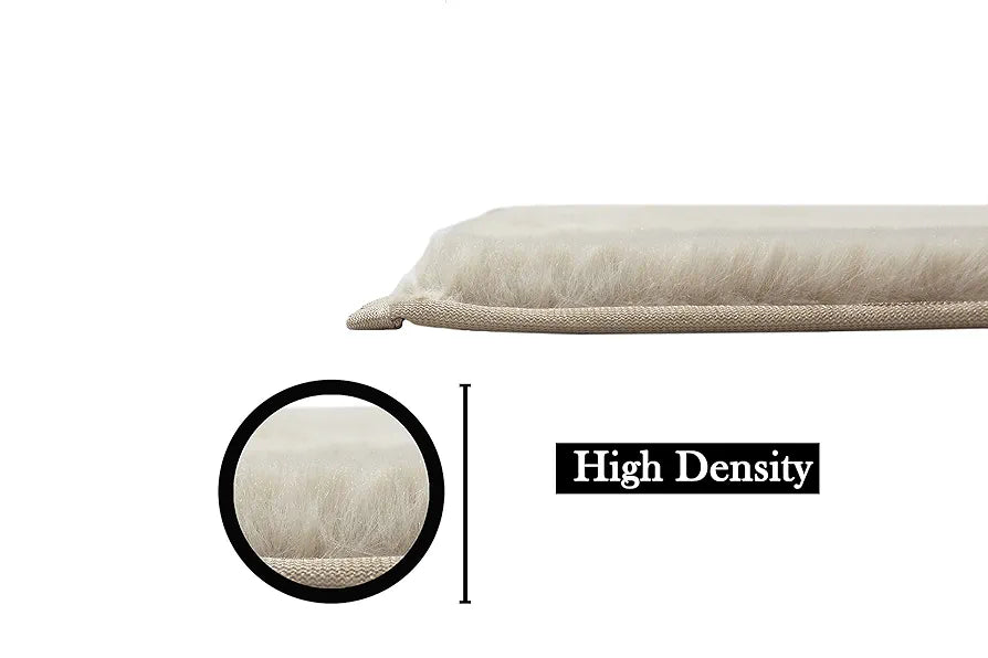 Luxe Home International Ruffle Bath Runner 2 X 5 Ft  Colour Beige