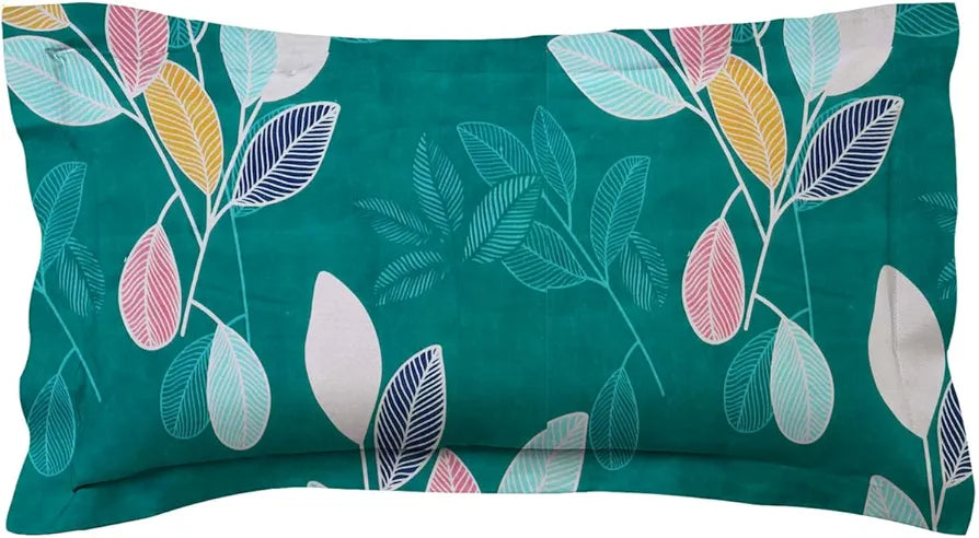 HomeKart Microfiber 160 TC Flat Single Bedsheets for Summer Breathable Wrinklefree  with 1 Pillow Covers Dark Green
