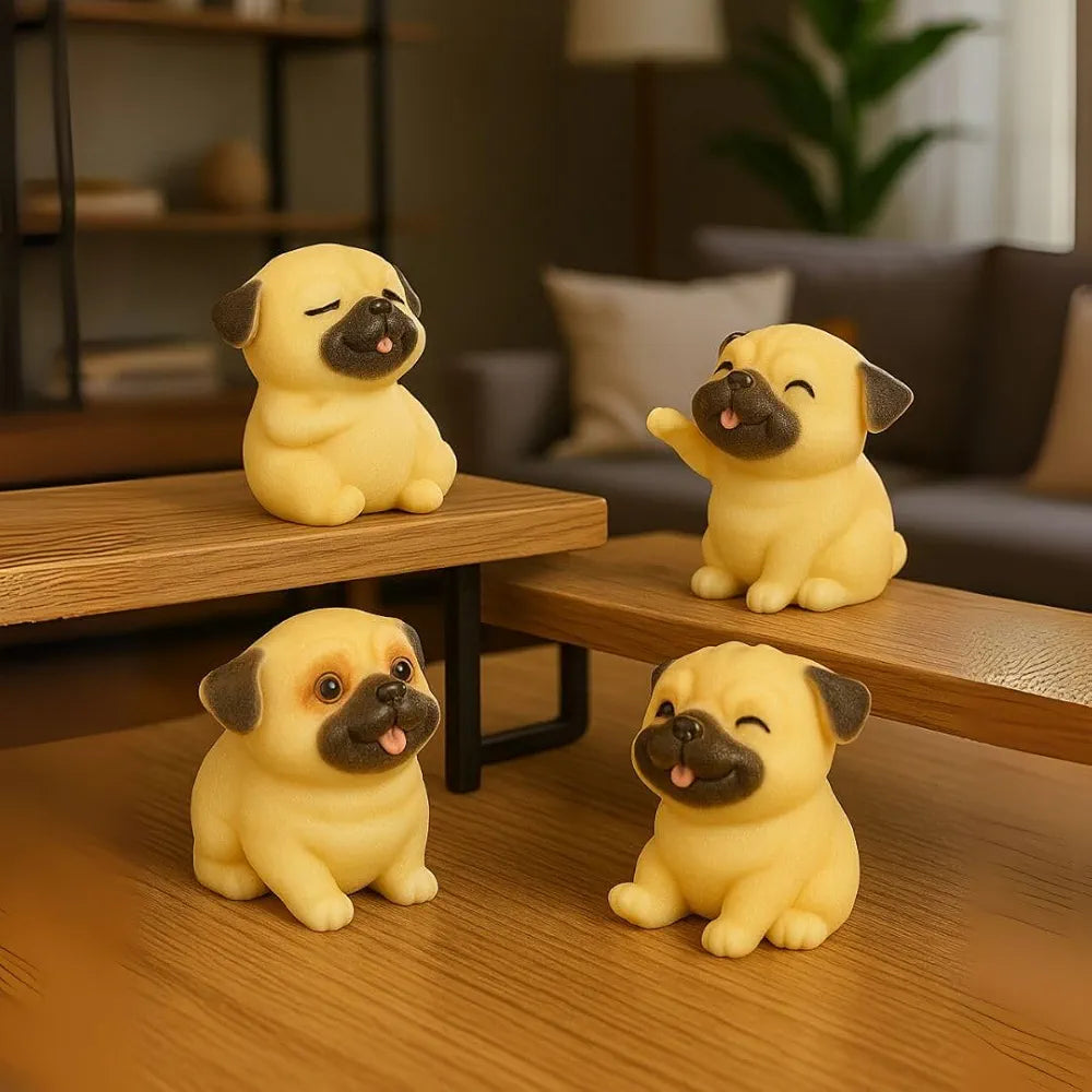 Satyam Kraft Resin 1 Set  Dog Miniature Figurines Decorative Showpiece