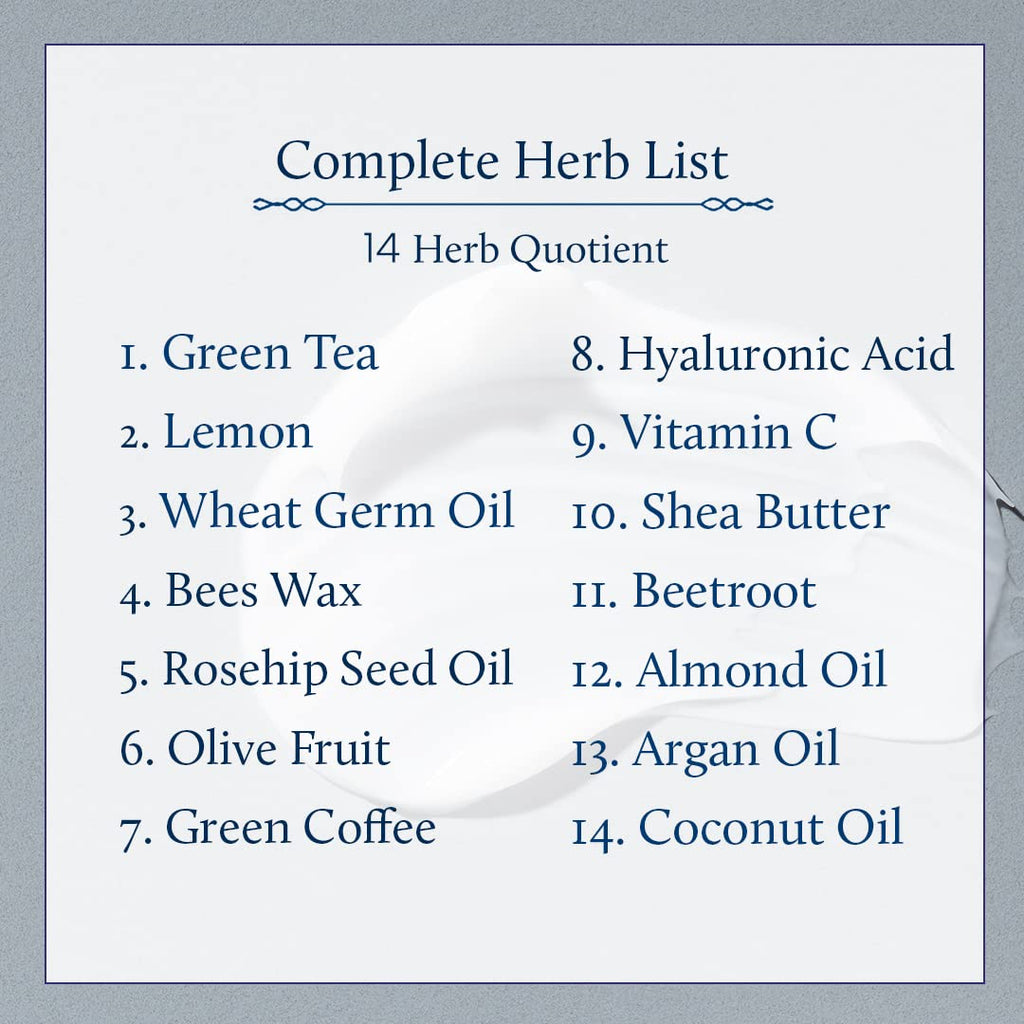 Blue Nectar Green Tea Face Cream Moisturizer for Oily Skin with Hyaluronic Acid, Vitamin C, Rosehip for Women and Men (14 Ayurvedic Herbs, 100ml)