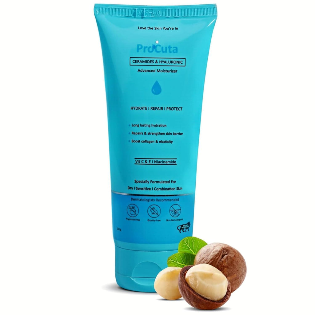 Ceramide & Peptide Face Moisturizer 100g | 48-Hour Hydration & Skin Barrier Repair Cream | Hyaluronic Acid, Niacinamide, Vitamin C, Vitamin E & Squalane | Non-Greasy Face Moisturizer for Normal to Dry Skin