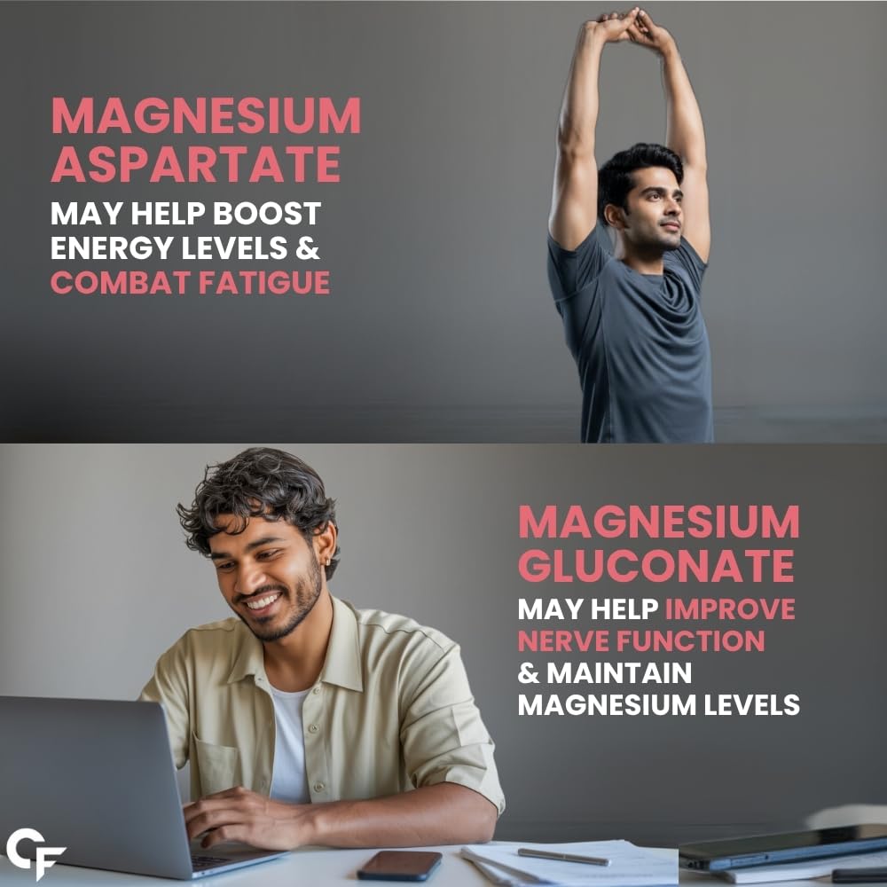 Carbamide Forte 5X Strength Magnesium Supplement with Magnesium Glycinate & Citrate, plus Triple Mineral Complex | 2000mg Per Serving | 120 Tablets