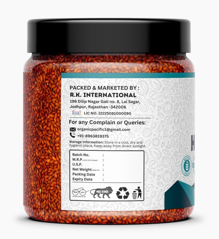 ORGANICPACIFIC Halim Seeds, Aliv Seeds, Seeds for Eating, Asaliya Seed Garden Cress Seed, Iron Rich Superfood for Immunity & Hair Growth