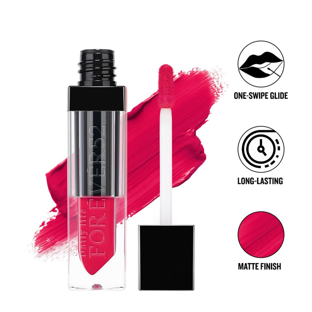 Daily Life Forever52 Smooth Longlasting Liquid Matte Lipstick (Neon Red, 5.5ml)