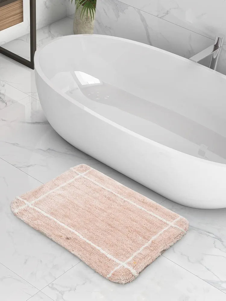 Sashaa World Microfiber Bathmat Colour Rose Pink (Pack of 2)