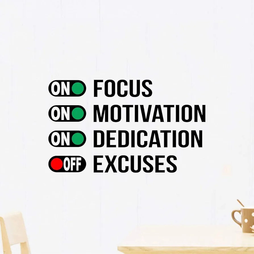 Decal O Decal Vinyl Motivation Quotes Wall Stickers -Self-Adhesive Multicolor
