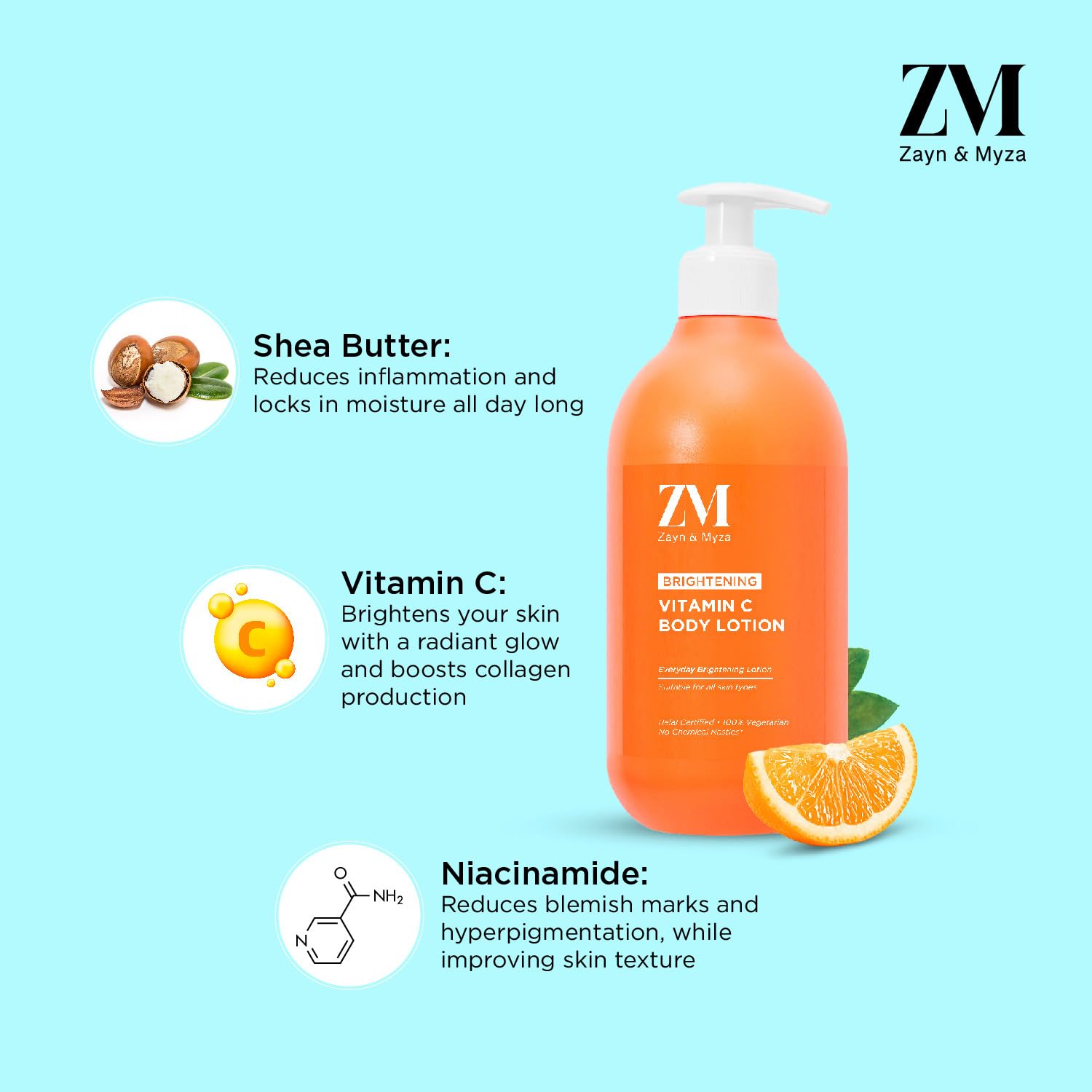 ZM Zayn & Myza Vitamin C Body Lotion - 450 ml