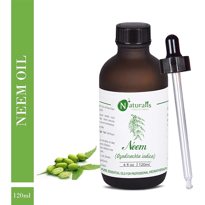 Naturalis Neem Oil for Skin and Hair Pure Therapeutic Grade Neem Oil - 120 ml