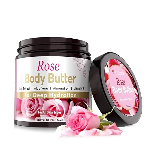 Volamena Rose Body Butter For Dry Skin With British Rose - 100 ml