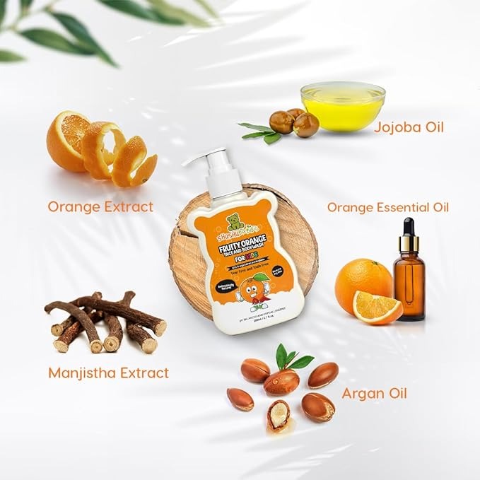 ShuShu Babies Fruity Orange Face and Body Wash - 200 ml