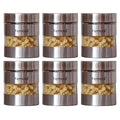 Femora Kitchen Storage Jars Steel Body With See Through Window Jar | 700 Ml | Pack of 6