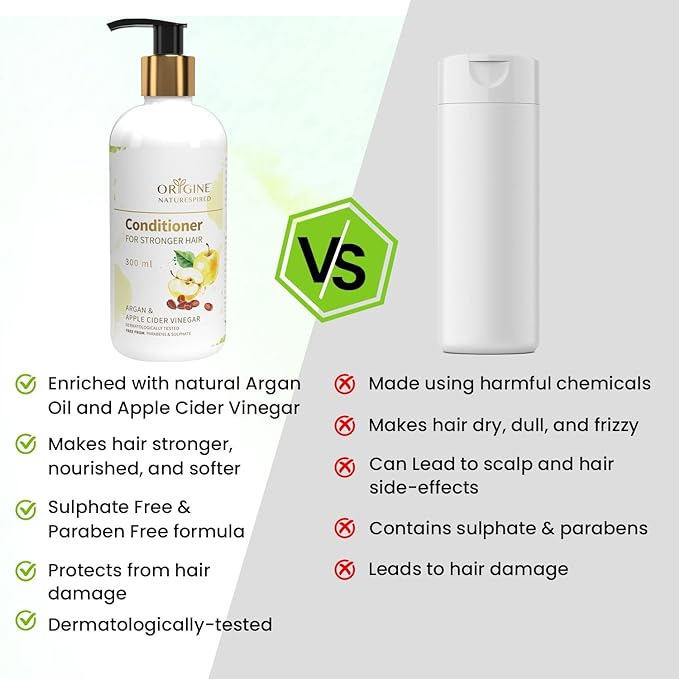 Origine Naturespired Argan & Apple Cider Vinegar Hair Conditioner For Strong Hair - 300 ml
