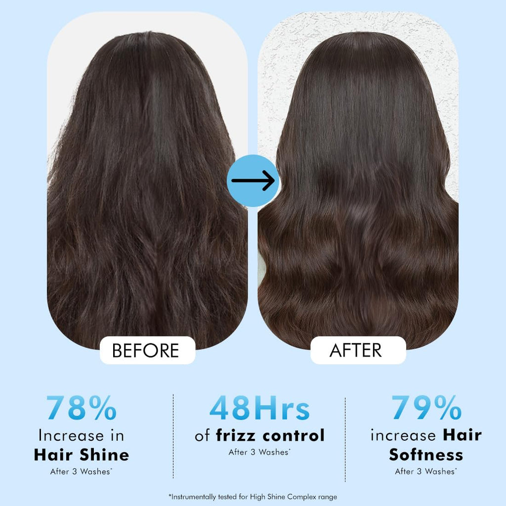 mCaffeine Glossy Hair Conditioner for Dry & Frizzy Hair| 10% Shine Complex with Glycolic Acid & Keratin| Smoothens Hair Fiber| 48 Hr Frizz Control| Fresh Floral Fragrance - 200ml