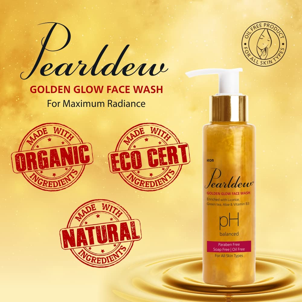 Pearldew Golden Glow Face Wash - 100 Ml | Pack of 2