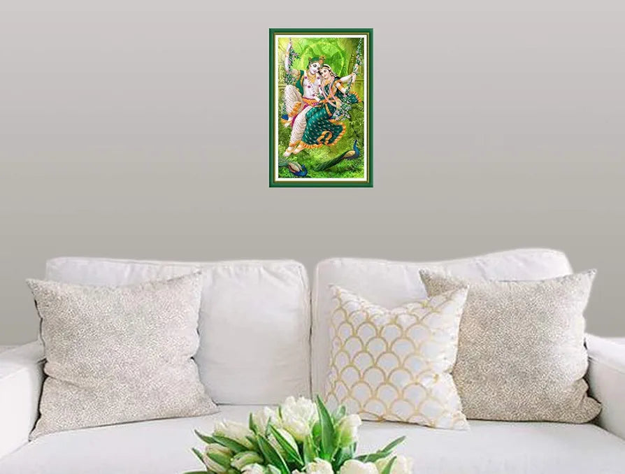 Rangoli MDF Wall Stick Decorative Panel 12x18 Wall Art P-1 Design-10