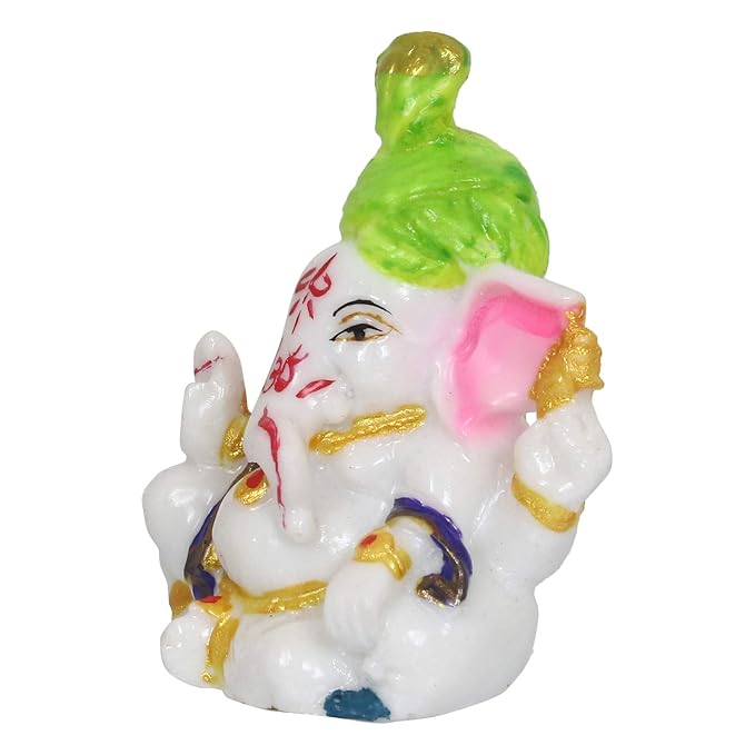 Ecraftindia Decorative Lord Ganesha Idol for Car Dashboard | Home Temple and Office Desks