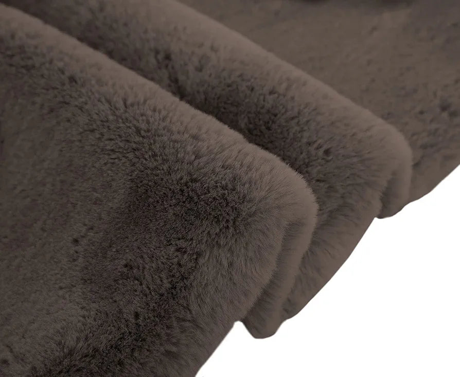Luxe Home Ruffle Floor Rug 3 X 5 Ft  Colour Cocoa