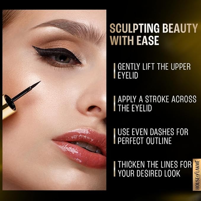 Lakme Absolute Shine Liquid Eye Liner Black - 4.5 ml