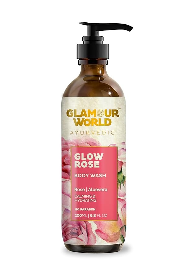 Glamour World Ayurvedic Glow Rose Body Wash - 200 ml