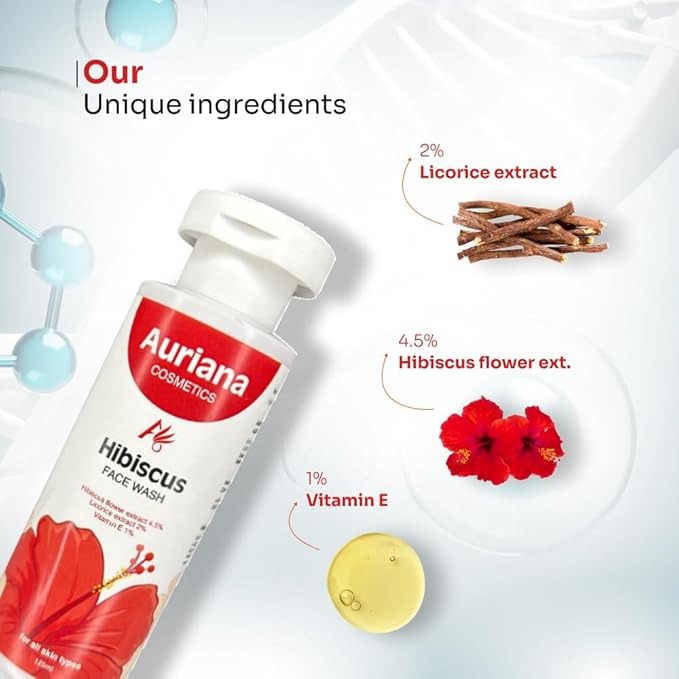 Auriana Cosmetics Hibiscus Face Wash - 125 ml