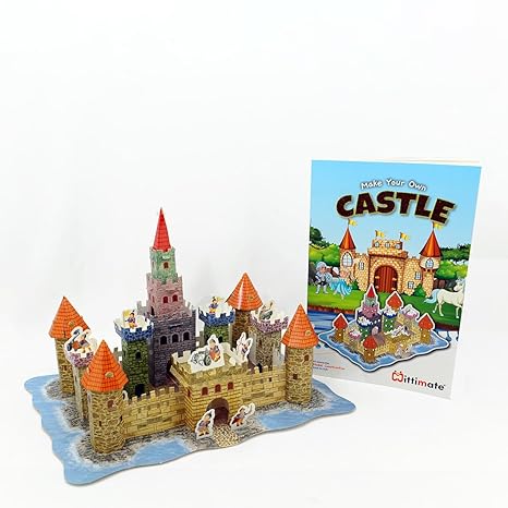 Mittimate Castle Model Construction Book for Kids Age Diy Craft Book for Children