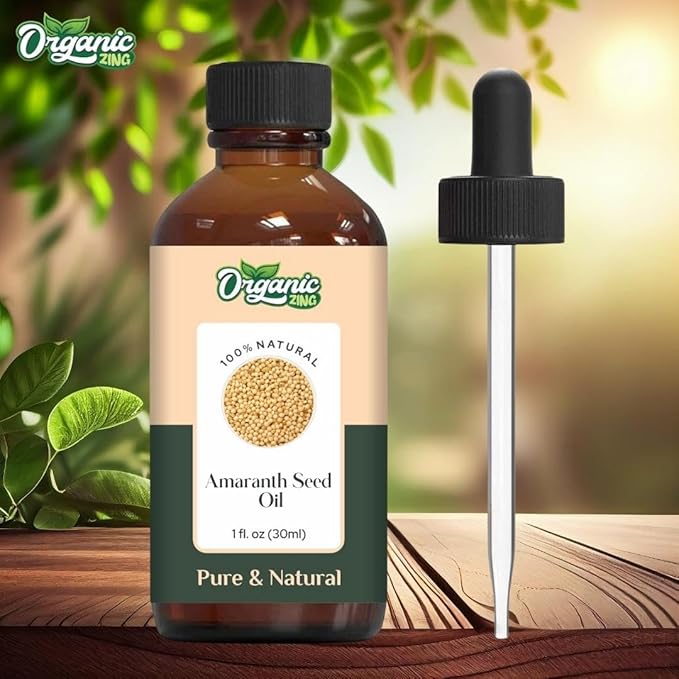 Organic Zing Amaranth Seed (Amaranthus) Oil | Carrier Oil for Skincare, Hair Care & Massage - 30 Ml