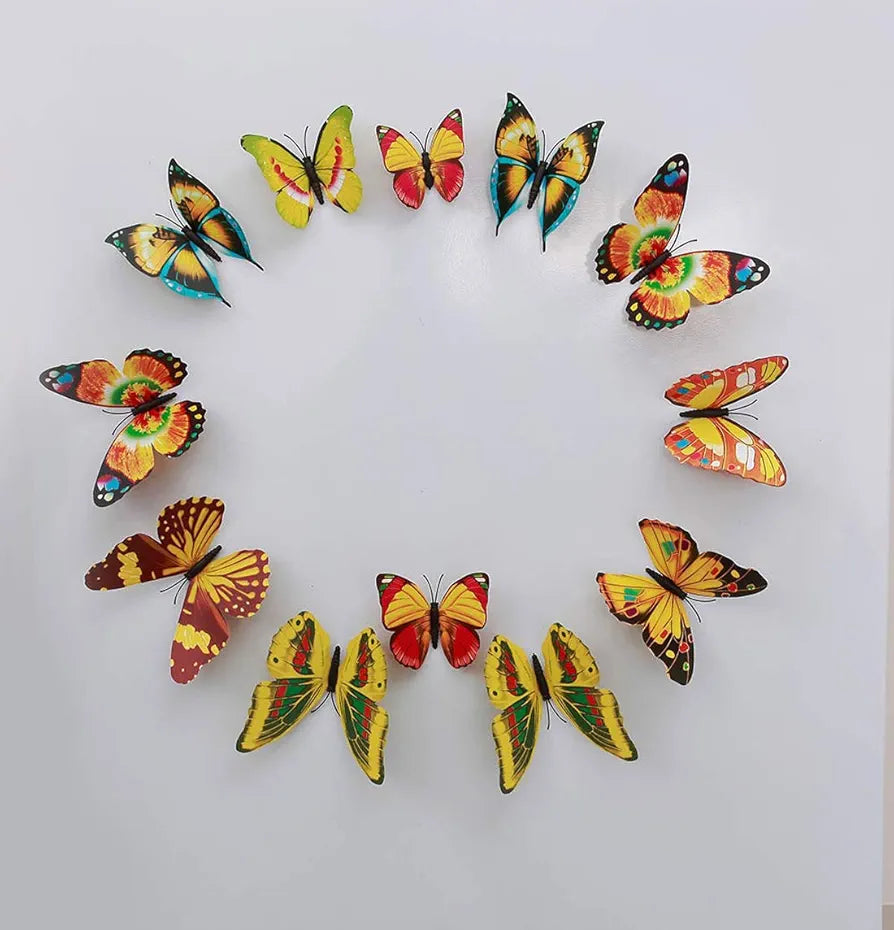 Rangoli Butterfly Wall Stick or Magnet Self Adhesive Removable PVC Design-10