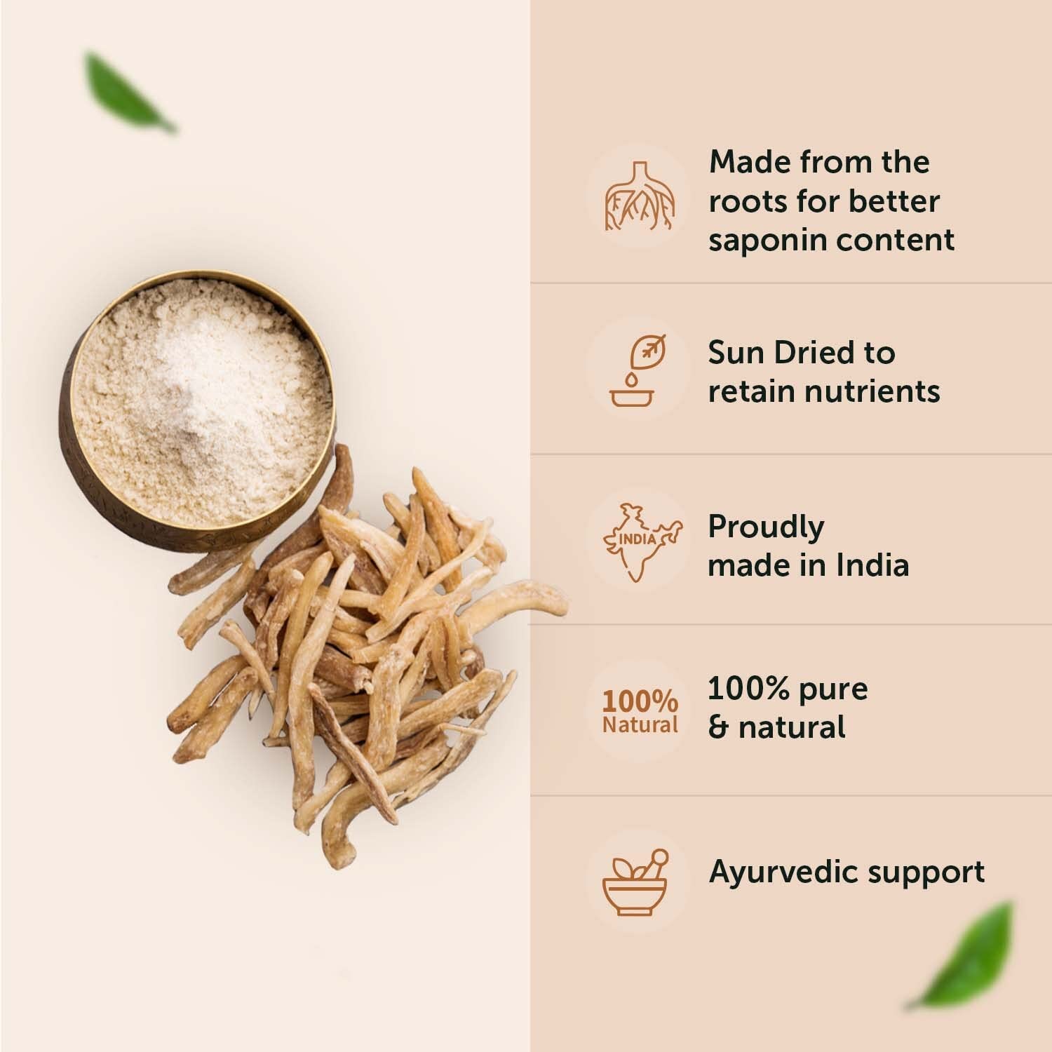 Neuherbs Safed Musli Root Powder - 100 GM | Ayurvedic Support for Vitality & Performance | Herbal Supplement | Support Strength & Stamina Booster