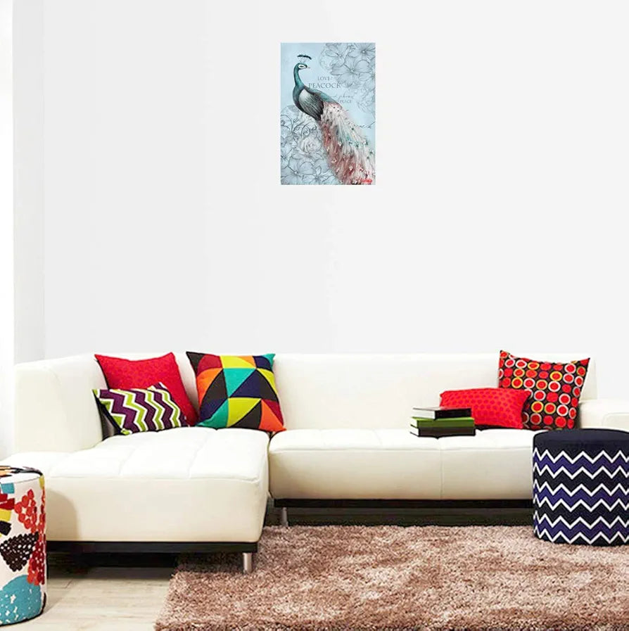 Rangoli Peacock Wall Sticker 12x18 Sheet – Elegant Self Adhesive Design-11