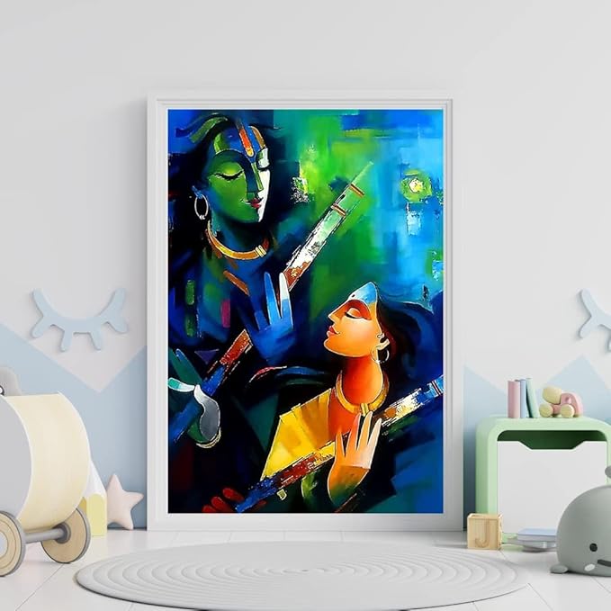 Tulip N Turtle Da Vinci Premier Series Abstract Radha Krishna Tube Packing 36 Colours Diy Acrylic Painting by Numbers Kit