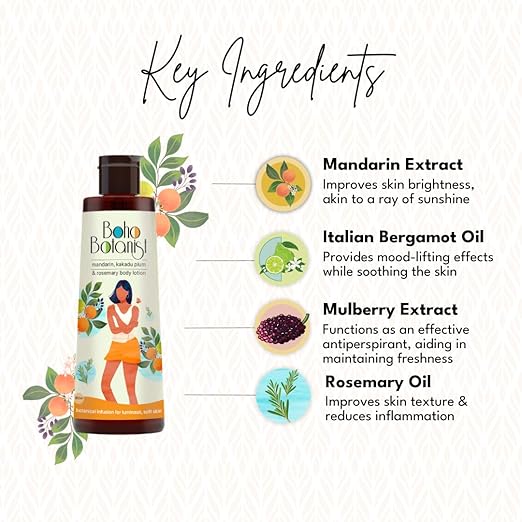Boho Botanist Mandarin,Kakadu Plum & Rosemary Body Lotion - 350 ml