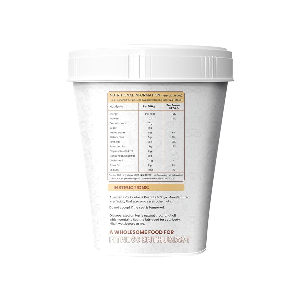 Health Ninja Dark Chocolate Peanut Butter,1kg | High Protein crunchy Peanut Butter Protein Spread for Fitness Lovers (Chocolate)
