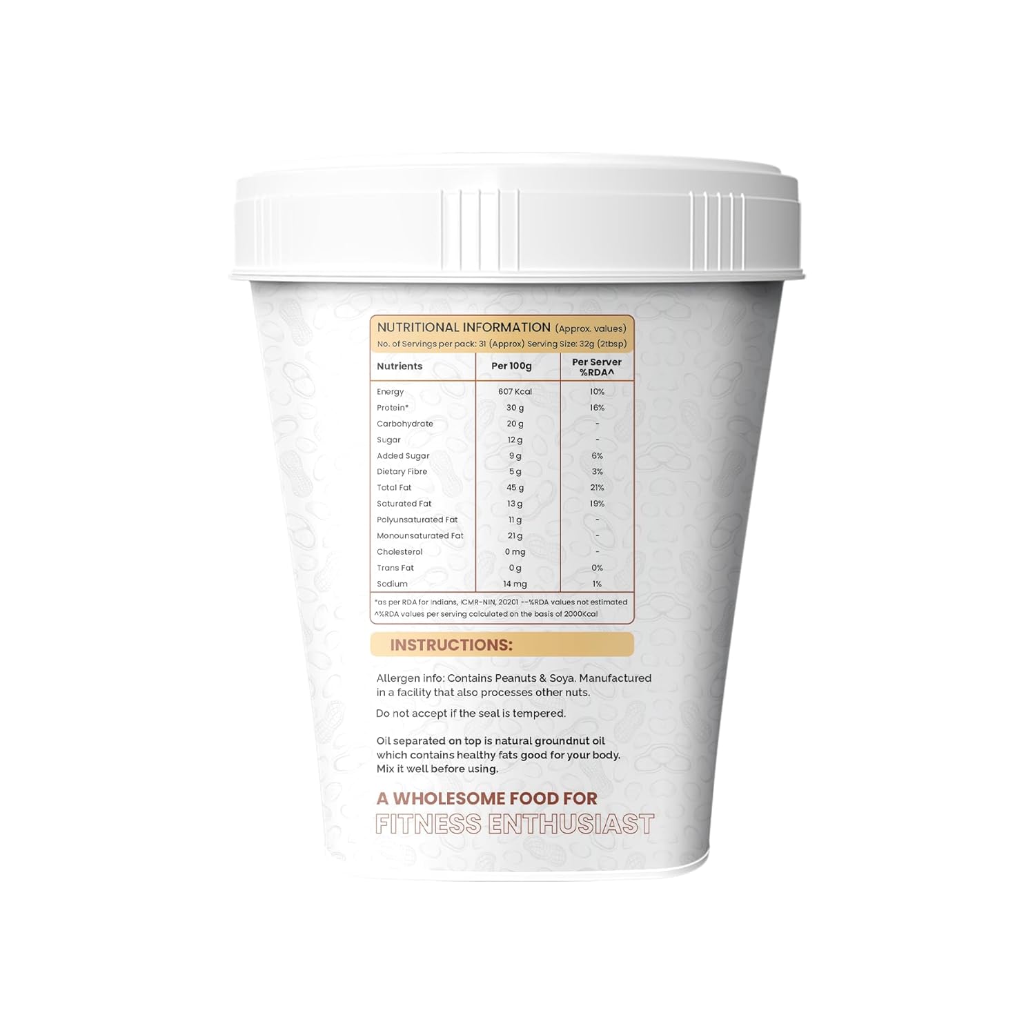 Health Ninja Dark Chocolate Peanut Butter,1kg | High Protein crunchy Peanut Butter Protein Spread for Fitness Lovers (Chocolate)