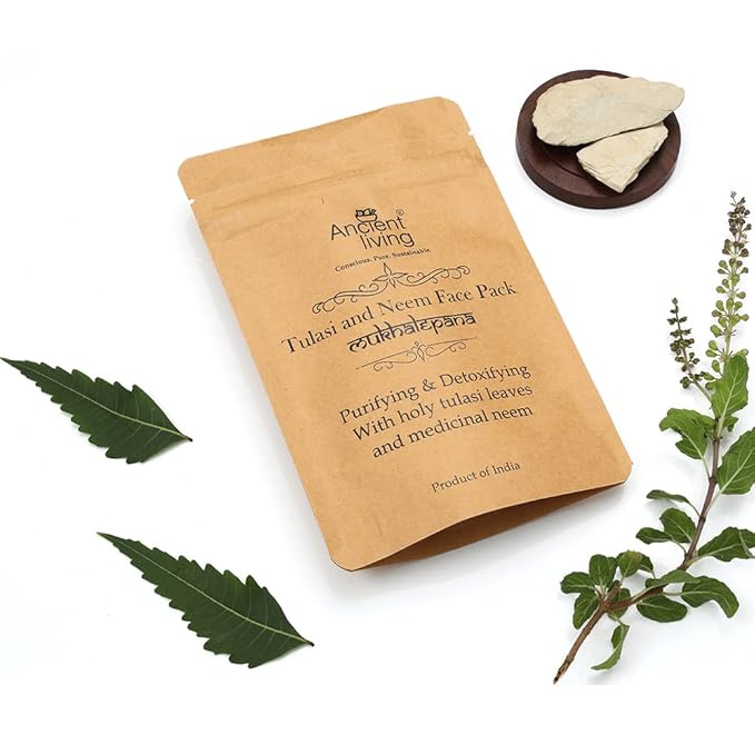 Ancient Living Organic Tulasi & Neem Face Pack - 40 gms