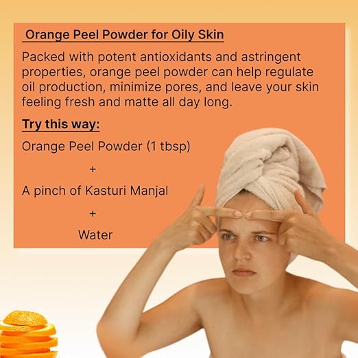 Vriksha Veda Organic Orange Peel Powder for Face and Body - 100 gms